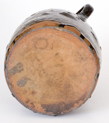 Attrib. Rich Williams, Gowensville area, Greenville County, SC Alkaline-Glazed Stoneware Handled Jar