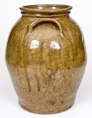 Three-Gallon Alkaline-Glazed Stoneware Jar, Edgefield District, SC, possibly Dave, c1850