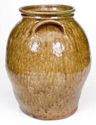 Three-Gallon Alkaline-Glazed Stoneware Jar, Edgefield District, SC, possibly Dave, c1850