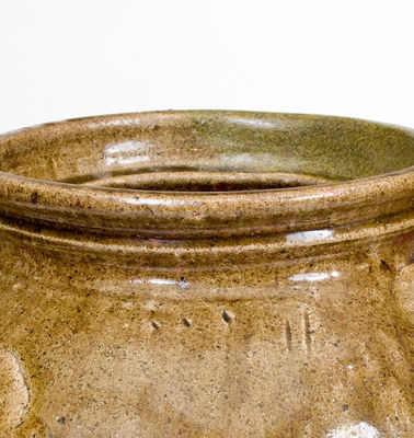 Three-Gallon Alkaline-Glazed Stoneware Jar, Edgefield District, SC, possibly Dave, c1850