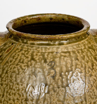 Three-Gallon Alkaline-Glazed Stoneware Jar, attrib. Edward Stone, Buncombe County, North Carolina