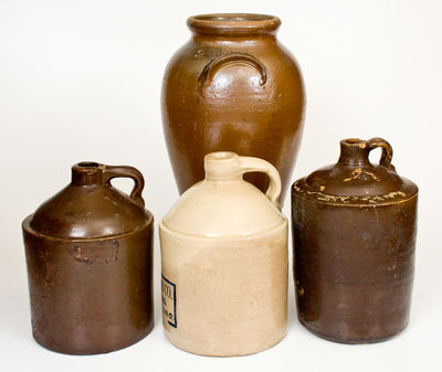 Four Pieces of South Carolina Stoneware, late 19th or early 20th century