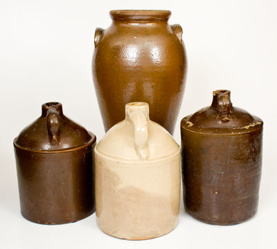 Four Pieces of South Carolina Stoneware, late 19th or early 20th century