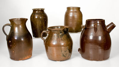Five Pieces of American Utilitarian Stoneware, 19th and 20th centuries