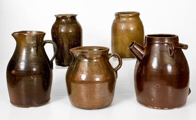 Five Pieces of American Utilitarian Stoneware, 19th and 20th centuries