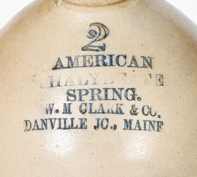 Scarce DANVILLE JUNCTION, MAINE Stoneware Spring Water Jug