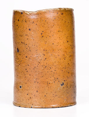 Rare and Important Thomas Commeraw Stoneware Oyster Jar for G. W. AND CO. / N. YORK