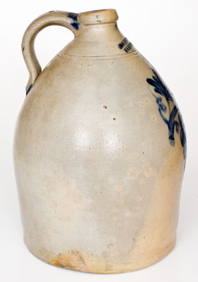 4 Gal. COWDEN & WILCOX / HARRISBURG, PA Stoneware Jug w/ Bold Grapes Decoration
