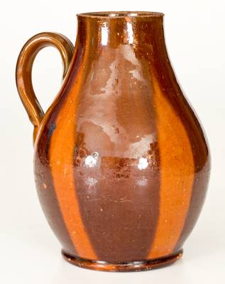 Rare Glazed American Redware Ewer