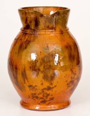 Redware Pitcher attrib. Jacob Medinger, Limerick Township, Montgomery County, PA