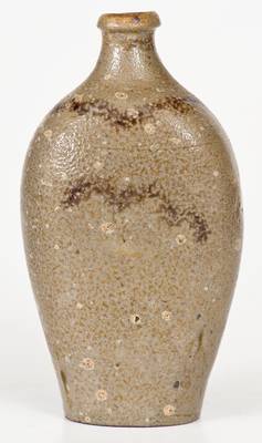 Unusual Manganese-Decorated New Jersey Stoneware Flask, early 19th century