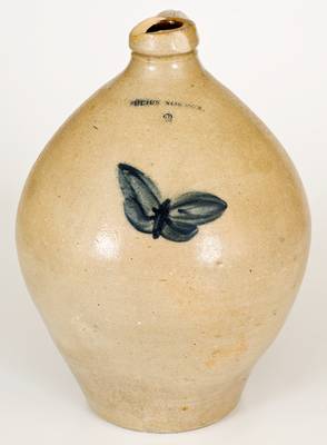 JULIUS NORTON (Bennington, Vermont) Stoneware Butterfly Jug