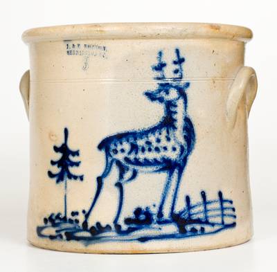 Scarce J. & E. NORTON / BENNINGTON, VT Standing Deer Crock