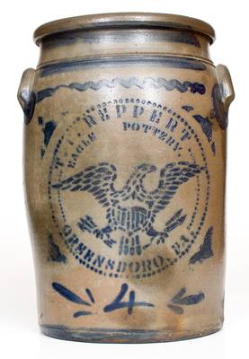 T. F. REPPERT / EAGLE POTTERY / GREENSBORO, PA Stoneware Jar