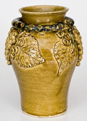 Exceptional Lanier Meaders Snake and Grape Vase, Cleveland, GA, 1978