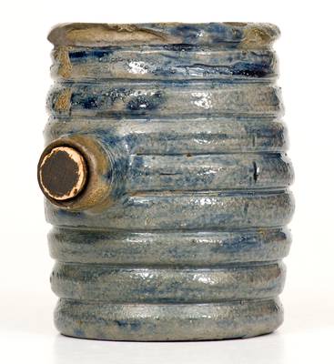 Fine Small-Sized Stoneware Rundlet with Cobalt Decoration