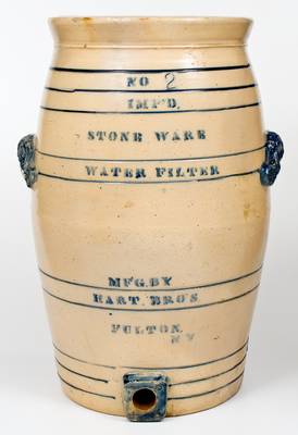 Monumental STONE WARE WATER FILTER / MFG. BY HART BROS. / FULTON, NY Cooler