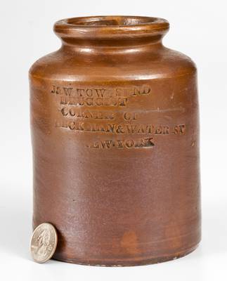 Fine Small-Sized New York City Stoneware Druggist's Jar