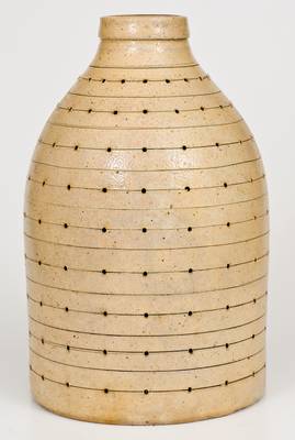 Rare Pierced Stoneware Lye Jar, New York State Origin