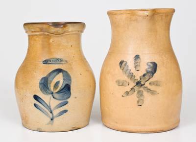 Lot of Two: New York Stoneware Pitchers incl. LYONS Example
