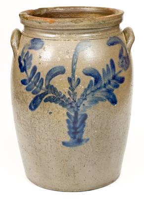 2 Gal. W. H. LEHEW & CO. / STRASBURG, VA Stoneware Jar with Floral Decoration