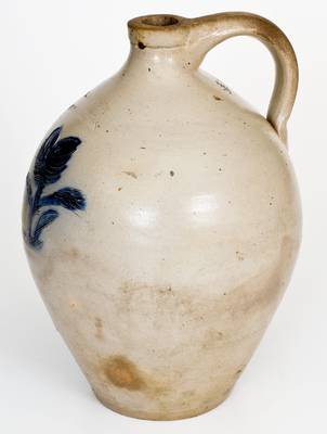 Rare L. NORTON / BENNINGTON Stoneware Jug w/ Incised Floral Decoration