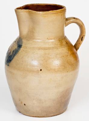 Rare 2 Gal. W. SMITH / GREENWICH, NY Stoneware Pitcher w/ Cobalt Decoration