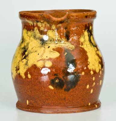 Slip-Decorated New England Redware Pitcher