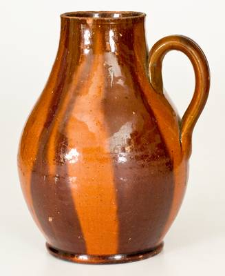 Rare Glazed American Redware Ewer