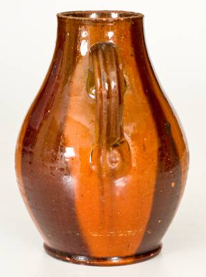 Rare Glazed American Redware Ewer