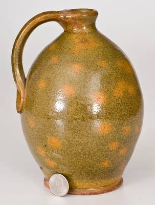 Glazed New England Redware Jug