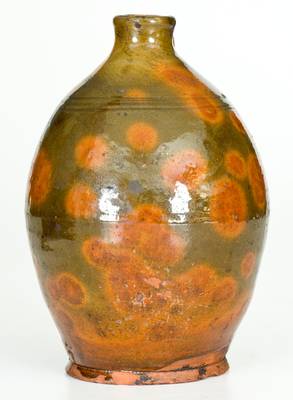 Fine North Shore, Massachusetts Redware Jug, late 18th or early 19th century