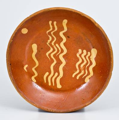 Slip-Decorated Pennyslvania Redware Plate