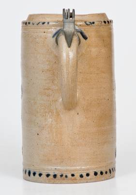 Exceptional German Stoneware Stein w/ Incised Birds and Other Designs