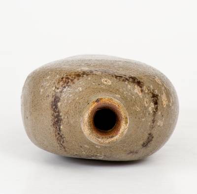 Unusual Manganese-Decorated New Jersey Stoneware Flask, early 19th century