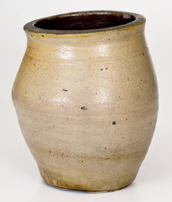 Rare Small-Sized 1833 Stoneware Jar with Star Decoration, probably Eaton & Stout, South River, NJ