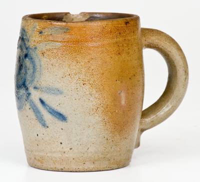 Rare Cobalt-Decorated Central Pennsylvania Stoneware Mug