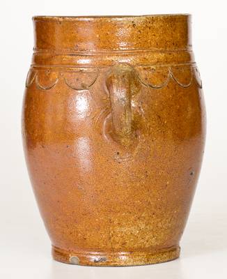 Stoneware Jar w/ Incised Drape Decoration, attrib. Thomas Commeraw, Corlears Hook, Manhattan