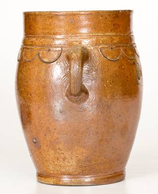 Stoneware Jar w/ Incised Drape Decoration, attrib. Thomas Commeraw, Corlears Hook, Manhattan