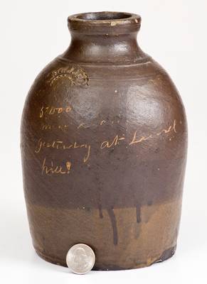 Rare A. DOLLISON (Ohio) Civil War Stoneware Jar: 