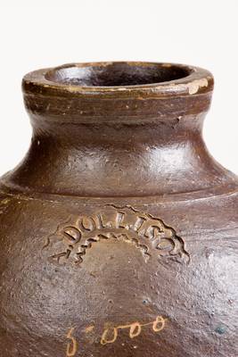 Rare A. DOLLISON (Ohio) Civil War Stoneware Jar: 