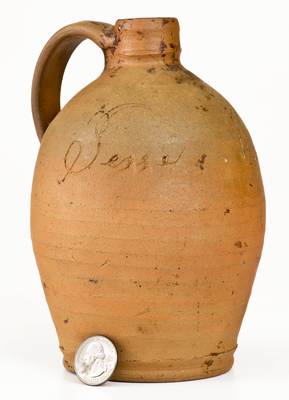 Rare Jesse Vestal / 1881 Quart-Sized Stoneware Jug, Washington County, Virginia