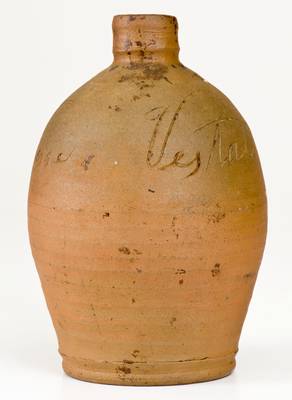 Rare Jesse Vestal / 1881 Quart-Sized Stoneware Jug, Washington County, Virginia