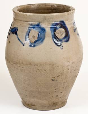 J. REMMEY / MANHATTAN-WELLS / NEW-YORK Stoneware Jar