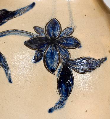 Extremely Rare and Fine Henry H. Remmey (Philadelphia) Incised Stoneware Pitcher, 1856