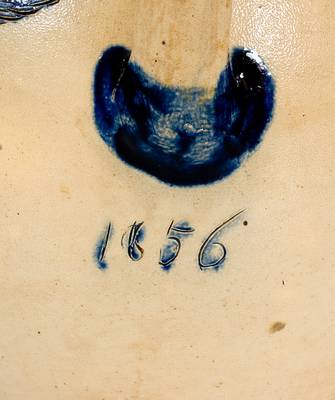 Extremely Rare and Fine Henry H. Remmey (Philadelphia) Incised Stoneware Pitcher, 1856