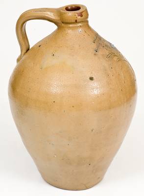 Rare Nashua, New Hampshire Advertising Jug w/ Incised Tree Design