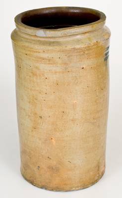 Rare J. REMMEY / MANHATTAN-WELLS / NEW-YORK Straight-Sided Stoneware Jar