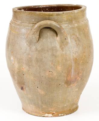 Probably Xerxes Price, Sayreville, NJ Stoneware Jar w/ Impressed Floral Decoration, early 19th century