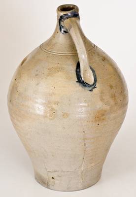 Fine att. Jonathan Fenton (Boston) Stoneware Jug w/ Impressed Fish Decoration, late 18th century